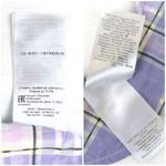 Ganni Collar Tie Neck Seersucker Check Diamond Purple Plaid One Size Cottage Photo 11