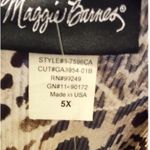 Maggie Barnes  Black White Abstract Print Tunic Top Plus Size 5X Photo 3