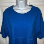 NouveauMonde Women's Cotton Casual Tshirt Royal Blue Dress Mini Tiered S Photo 1