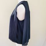 For Cynthia  black pleated overlay blouse size large Photo 6