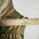 Jonathan Martin Vintage Y2K Johnathan Martin Midi Dress Size 14 Brown Green Abstract Sleeveless Photo 8