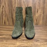 Audrey Brooke  y2k mossy green suede Women’s 6.5M leather heeled boots Photo 2