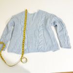Anthropologie Ramona Cable Knot Crop Sweater Blue, XS Photo 7