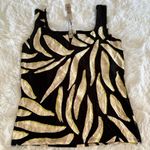 Nic+Zoe  Black and Cream Patterned Tank Top Photo 5
