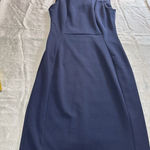 Calvin Klein Stretch Crepe Sleeveless Sheath Dress Navy Blue Size 4 Photo 0