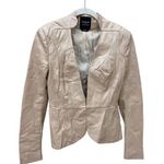 Bebe 100% Leather Jacket. Size XS. Cream color Photo 0
