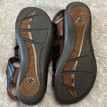 Ariat  Black Brown‎ Woven Leather Small Wedge Buckle Strap Sandal Size 8 Photo 8