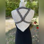 Montorio Knitwear Full Length Beaded Black Evening Formal Gown Dress Elegant M Size undefined Photo 9
