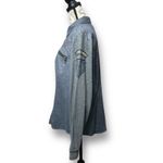 Harley Davidson Gray Knit Woven Military Shirt Long Sleeve Biker Grunge Size XL Photo 4