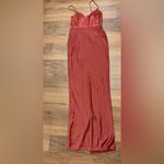 BHLDN  Anthropologie Tank Top Maxi Dress Gown Freya Satin Formal Cinnamon Fall Photo 5