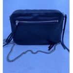 ALLSAINTS  Fleur De Lis Black Soft Leather Cross Body Bag Photo 1