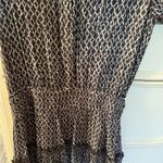 Skylar + Madison  Brown and White Ruffled Puff Sleeve Mini Dress Photo 8