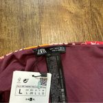 ZARA NWT Floral Print Bikini Bottoms Sz Large Cheeky High Rise Photo 2