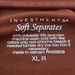 Investments  Stretch Wide Leg Pants Brown Size XL Photo 3