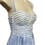 Lulus Summer in Santorini White and Blue Striped Midi Dress summer women size M Photo 7