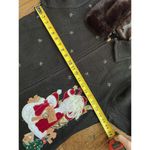 Lisa International Women’s M Black Boiled Wool Zip Jacket w/ Santa Ugly Sweater Size M Photo 4