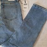 OAT NEW YORK | High Rise Distressed Straight Leg Crop Breeze Blue Jeans Size 25 Photo 2