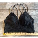 Victoria's Secret PINK Lace Bralette Medium Fairy Crochet Romantic Black Babydoll Photo 2