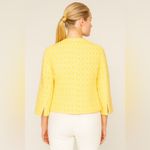 NWOT Yellow Cropped Sleeve Print Blazer Jackie O sz XS Photo 5