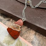 Handmade Red Jasper Necklace Oregon Pendant Photo 1