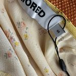 Rumored Sirena Yellow Floral Halter Midi Wrap Dress Windswept Small Photo 5