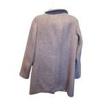 Ann Taylor LOFT Lilac Wool Blend Pea Coat Jacket Herringbone Asymmetric Zip Pockets Small Photo 3