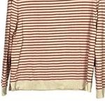 ZARA Long Sleeve Stripe Knit Boat Neck Lightweight Sweater Top S Red Cream #3280 Photo 10