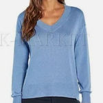 Gap  Women's V-Neck Long Sleeve Relaxed‎ Fit Ribbed Knit Pullover Sweater Size M Photo 0