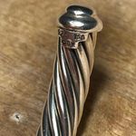 David Yurman Cable Station Bracelet Sterling 18K Yellow Gold & Pavé Diamonds Photo 11