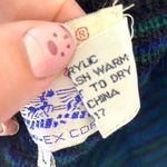 90s TALLY HO Green and Blue Plaid Gold Button Accent Button Up Cardigan Size L Photo 8