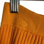 Nanushka Orange Ribbed Knit Wide Leg High Rise Pull Photo 4