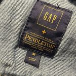 Gap + Pendleton 1969 Icon Denim Jacket Dark Indigo Women's M Plaid Casual Photo 4