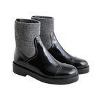 J.Crew 🆕 Shoes | Spazzo Rib-Cuff Boots | Black Leather Photo 0