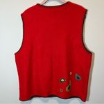 Vintage Marisa Christina Women’s Wool Sweater Vest Red Paisley XL Photo 7