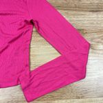 Universal Threads Universal Thread Women's Hot Pink Ribbed Long Sleeve Henley - Size XS - NWT Photo 3
