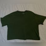 American Eagle AE Soft & Sexy Boxy T-Shirt Green Ribbed Top Women’s Size S Relax Fit whimsigoth Photo 6