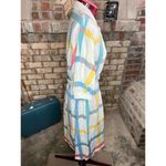 Dress Windowpane plaid shirt dress red blue yellow Size 4 Photo 14