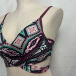 Red Carter  Swim bikini top Tribal Print underwire Small NWOT Photo 6