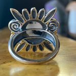 Natural White Buffalo Sterling Silver Feather Ring Size 8.25 Photo 4