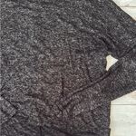 H&M Women’s L/G Marled Dark Gray Hooded Short Sweater Long Sleeves Size Large Photo 1