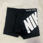 Nike Pro Black Shorts with White Logo Photo 1