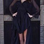 Lotus Threads new 𑁍 Lace Romper Overlay Gown Cocktail Maxi Dress 𑁍 Edgy Chic Photo 1