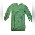 ICHI Green Mini Sweater Dress | Small NWT Photo 2