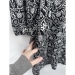 Boden Notch Neck Jersey Mini Dress Women 8 Black White Preppy Retro Floral Artsy Size 6 Photo 8