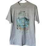 Vintage 90s Seaworld Incredible Whale Underwater Sea Life Gray Tee Shirt Large Photo 0