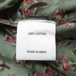 NWoT Daughter's of India Prairie Midi in Sage Floral Cotton Blockprint Dress S Green Photo 3