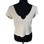 Aerie Fellin’ Good Knit Baby Short Sleeve T-Shirt Vintage Vanilla Medium Women’s Photo 1