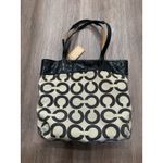 Coach Aubrey Tote Bag Purse Large Designer Y2K Retro Luxury Cream Black Logo Photo 2