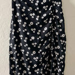 Hollister Black & White Floral High-Rise Cinched Midi Skirt Photo 0