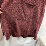 a.gain  Angora Sweater Vest Womens Size L Burgandy Longline Pockets Boho Festival Photo 3